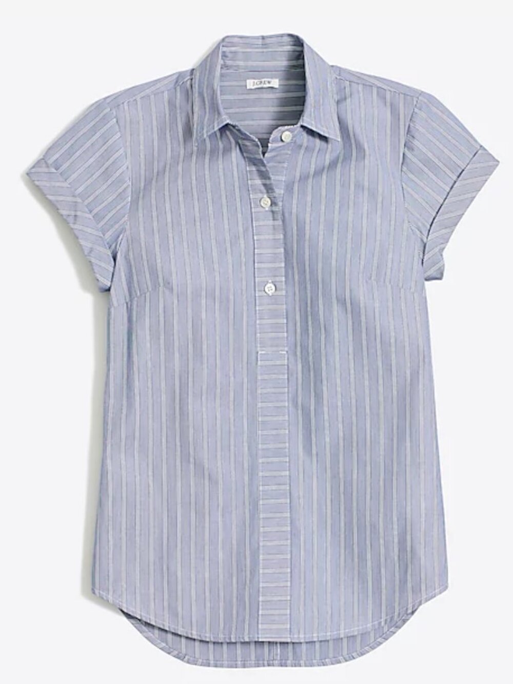 NEW J. Crew Factory Striped short sleeve popover shirt Size: S Color: Blue/White